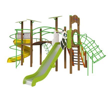 Комплект за игра "Панда-М" T907.1M - пързалки и стълби, активна игра на открито за деца