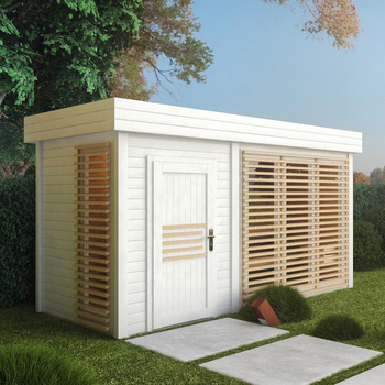 Saună de grădină Azalea 4x2m 8 persoane | Wellness | Relaxare | SPA | Relaxare | SPA | Lemn natural | Home SPA