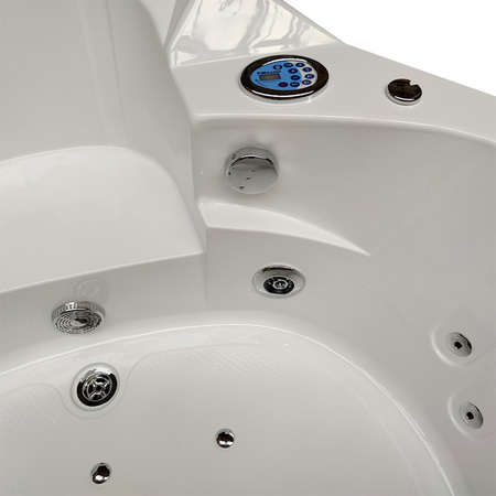 SPA vanna ar hidromasāžu ORINO 632C White 135x135 cm - ērta vanna jūsu mājas SPA centram