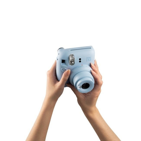 Instax mini 12 μπλε φωτογραφική μηχανή στιγμιαίας λήψης με φλας fujifilm