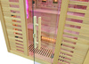 MO-RL4S XL Sauna de infrarrojos con piedra de sal | Wellness | Relax | SPA | Madera Natural | Madera Termotratada