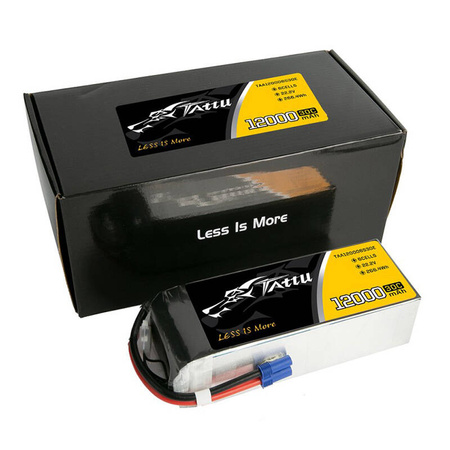 Tattu 12000mAh 22.2V 30C 6S1P UAV Lipo Pack batteri med EC5-kontakt
