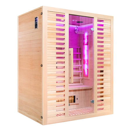 MO-RL3ST Sauna de infrarrojos con piedra de sal + turmalinas | Wellness | Relax | SPA | Diseño Moderno | Relajación de Lujo