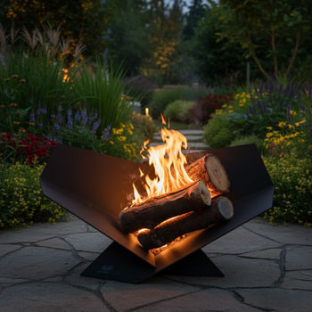 Buiten vuurplaats X-FIRE QualitySPA — (staalplaat 4 mm, 2 delen), ‘Klaar in seconden’