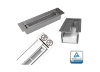 Hangende bio-ethanolhaard met glas 900 × 400 Box – mat wit structuur voor jouw comfort