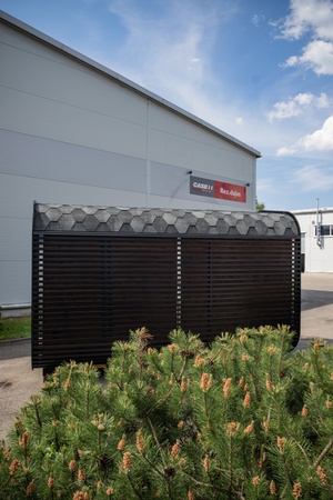 Modern trädgårdsbastu CUBE MODERNO PLUS SC - utomhus med relaxfunktion