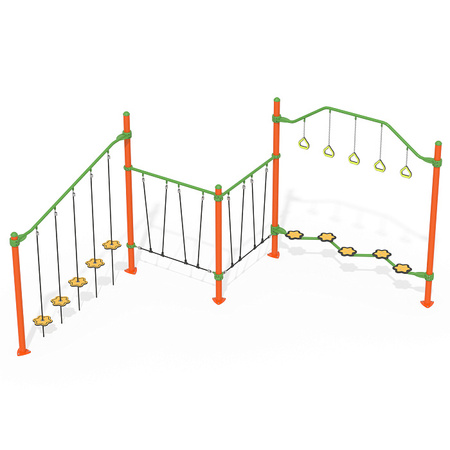 Set di giochi con corda LK823.1 – Corda d'arrampicata con nodi per parco giochi