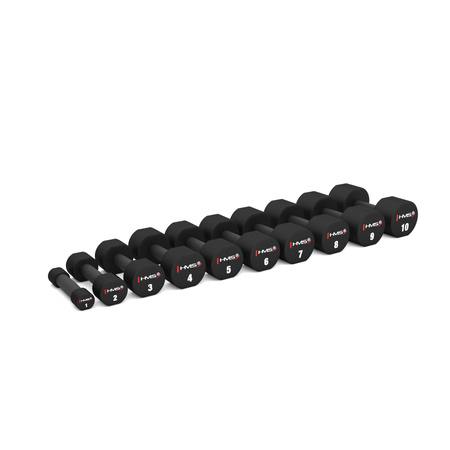Mancuernas de poliuretano 2 x 1 - 10 Kg TPU HMS