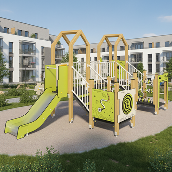 Zestaw zabaw LK111 – Nowoczesny zestaw zabawowy dla dzieci do ogrodu i placu zabaw