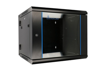Extralink 12U 600x600 AZH Black | rackskap | veggmontert, dobbel seksjon