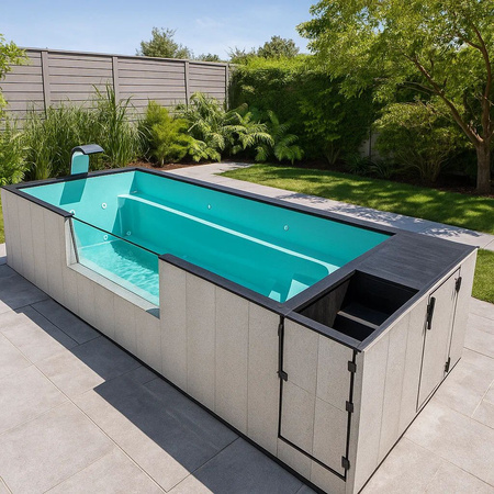 Moderne zwembad AG-450 met accessoires – exclusief design voor je tuin