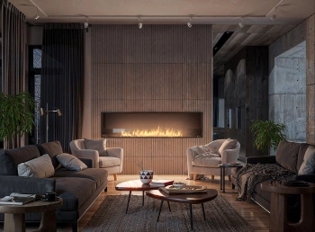 INSIDE BLACK 1000 bio-fireplace burner – luxurious fire in your interior
