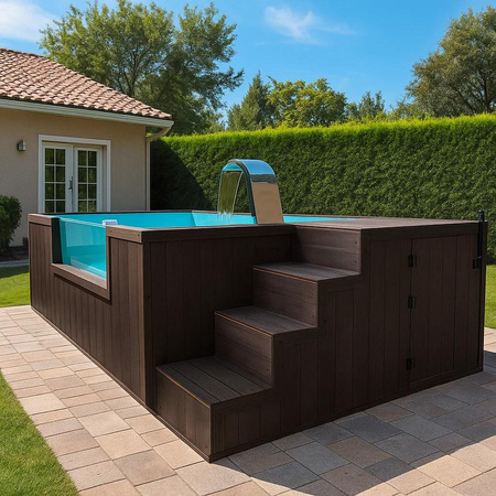 Piscina da giardino autoportante con accessori Infinity - AG-300SPA
