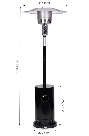 Riscaldatore ombrello gas riscaldatore 13 kW vetro per giardino patio riduttore tubo copri tubo MultiGarden