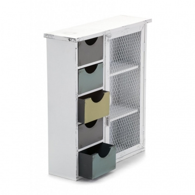 KOMPAKT VÄGGSKÅP LAMALI ALURO – metall, 53,5×16,5×60,5 cm