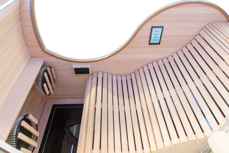 Skābekļa infrasarkanā sauna | Hemlock | IR terapija | sausā sauna | interjers