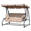 MultiGarden Folding 3-Person Garden Swing with Cushions - Beige | Garden furniture, relaxation, modern style