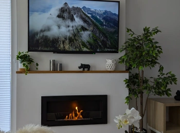 Biokrb SLIM 900x400 čierny štruktúrovaný so sklom