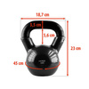 KNV12 SORT KETTLEBELL STØBEJRN VINYLBETRÆKET HMS