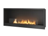 Modern built-in bioethanol fireplace Inside 1200 – black, Antisol glass