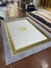 PREMIUM handmade plush rug - grey and white luxury for modern living room VERSACE style