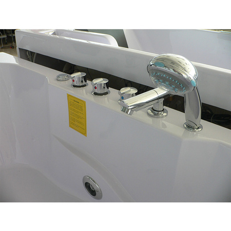 Carmen 631 LH Left White Hydromassage Bathtub with Heater 180x120 cm – Luxury SPA Bathtub