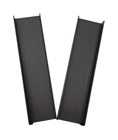 Sklo pro nástěnný biokrb 1200x400 - tvrzené sklo s černými úchyty