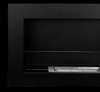 Biofireplace 650x400 Slim with glass – black, modern bioethanol fireplace