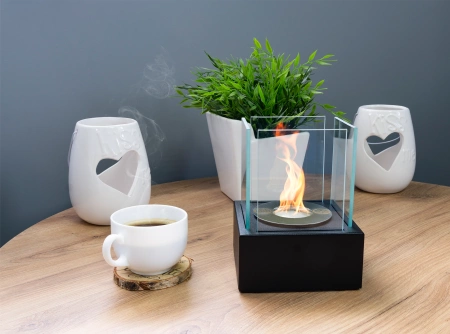 Freestanding biofireplace Smart black structural matte