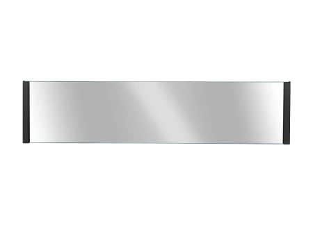 Sklo pro závěsný biokrb 650x400 - s černými úchyty, tvrzené sklo