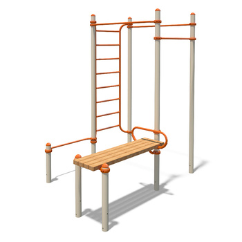 Buitentrainingsset S831.8 | Stangen | Bank | Klimrek