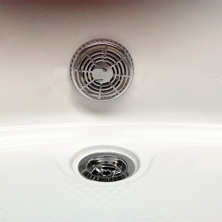 SPA fürdőkád hidromasszázzsal ORINO 632C Fehér 135x135 cm - Kényelmes fürdőkád az otthoni SPA-hez