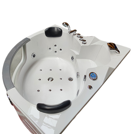 ORINO 632C Λευκή Μπανιέρα Υδρομασάζ-Spa 135x135 cm – Άνετη Μπανιέρα για Σπα στο Σπίτι