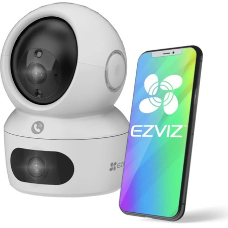 EZVIZ "Wi-Fi" kamera H7C su dviem objektyvais (4 MP+4 MP) - PTZ, judesio aptikimas, naktinis režimas, "Wi-Fi" 2,4 GHz ir 5 GHz, mikrofonas - didelės raiškos 2560x1440 namų apsauga