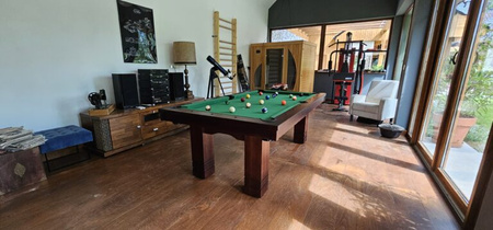 Mesa de billar Denis – Billar para comedor y ping‑pong 3‑en‑1 Prestigio clásico