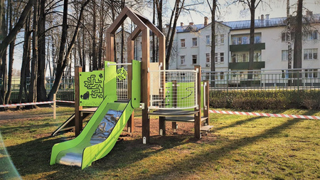 Dětské hřiště - Bez střechy TE831-PE - Stylová dětská herní sestava