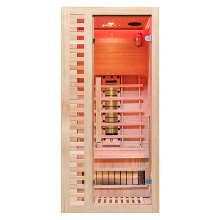 MO-RL1ST Saună cu infraroșu cu piatră de sare + turmaline | Wellness | Relaxare | Spa | Relaxare de lux | Geam panoramic