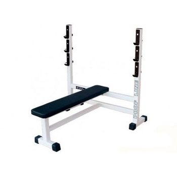 ST304.1 stenda preses sols ar drošības stieņiem | Profesionāls horizontāls treniņu sols sporta zālēm