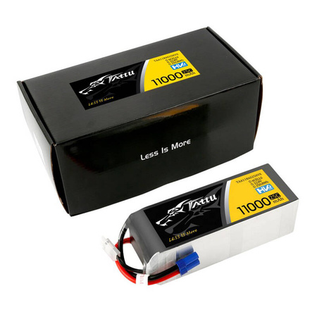 Batteria Tattu 11000mAh 22.8V HV 25C 6S1P Lipo Pack con connettore EC5