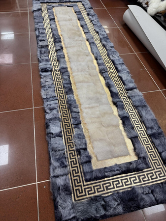 Luxe Premium Schapenvacht Vloerkleed - Elegantie in Versace-stijl