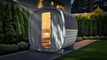 Vonkajšia sauna Limitovaná čierna verzia Uku 130 pre 3-4 osoby / iba elektrické vykurovanie / vysokokvalitné severské smrekové ( borovicové termálne drevo) | Wellness | Relaxácia | SPA | Wellness | Relaxácia | SPA | Severský štýl | Termálne drevo