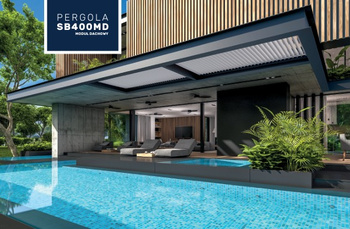 Pergola SB 400 fritstående/vægmonteret – Moderne havepergola i aluminium med tag