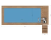 Leseni bazen s polipropilenskim vložkom 580 cm x 240 cm (THERMO WOOD) - sodoben, vzdržljiv vrtni bazen