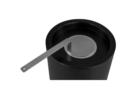 Biokominek wolnostojący Moon Mini czarny mat – nowoczesny, bezdymny kominek do salonu