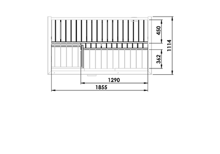 Utendørs badstue Bali M begrenset svart versjon med speilglass Thermowood for 3 personer | moderne | finsk | med glass | med Harvia Vega ovn | tilbehørspakke gratis