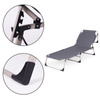 Fishing Garden Lounger | Folding lounger with mattress and cushion for patio or balcony Grey | Garden furniture, relaxation, modern style