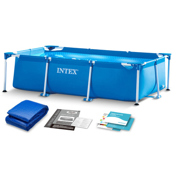Piscina de Jardín con Marco INTEX 28271 – 260 x 160 x 65 cm, conjunto 2 en 1