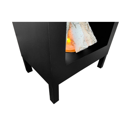 Samostoječi biokamin Kozen črna mat - sodoben, ekološki in enostaven za namestitev