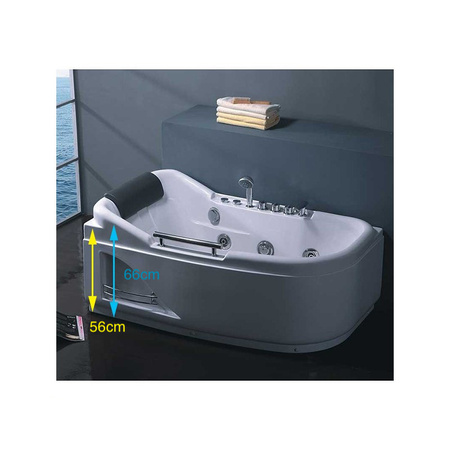 Lázeňská vana s hydromasáží pro domácnost | Lemur 796R Right 140x80 cm 16 trysek | Jacuzzi