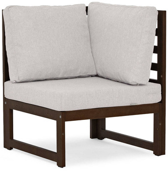 MALTA corner segment - dark brown/graphite cushion